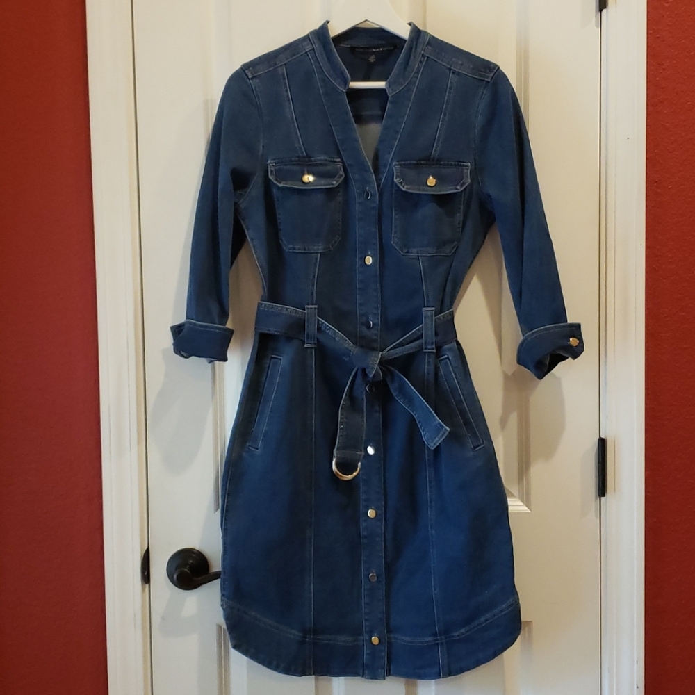 WHBM Blue Jean Everyday Soft Denim Dress sz 6 - Picture 4 of 12